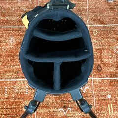 【美品】ハーフスタンドキャディバッグ（フード付き）　スタンドタイプ　つるやゴルフ ワンサイダー  [イエロー] 口枠6.5型 重量1.6kg TSURUYA GOLF ONESIDERの画像