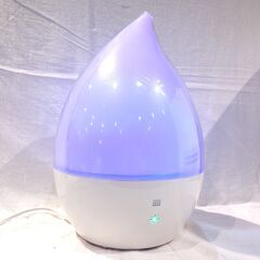 ●●232●YAMAZEN 加湿器 2019年製 / 超音波式 JPRD-FL40-WH / しずく 7色LED ミスト アロマ ディフューザー 家電 コンパクト / 乾燥 対策の画像