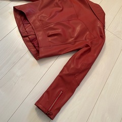 未使用　赤ライダース レディースMの画像