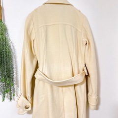 定価1.5万　アンゴラ20% ラムウール80%　 Aライン ベルテッド コートOZOCの画像