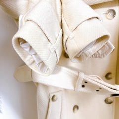 定価1.5万　アンゴラ20% ラムウール80%　 Aライン ベルテッド コートOZOCの画像