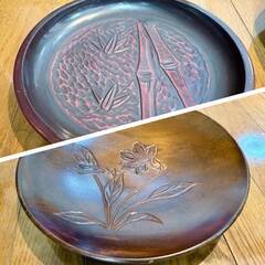 囲碁盤と鎌倉彫と湯呑み多数の画像