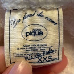 GELATO PIQUEジェラピケ　ポンチョ　ホワイト　フード xxsの画像