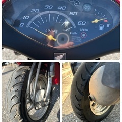 152⭐️最終型DioAF68⭐️  難あり、シート新品張替済み、オイル交換済み、ハンドルバイザー付き、スマホホルダー付き、バッテリー充電済み、ホンダ、HONDA、ディオ、原付の画像