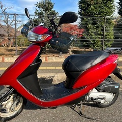 152⭐️最終型DioAF68⭐️  難あり、シート新品張替済み、オイル交換済み、ハンドルバイザー付き、スマホホルダー付き、バッテリー充電済み、ホンダ、HONDA、ディオ、原付の画像