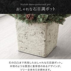 未使用/新品　クリスマスツリー150cm ポット付き おしゃれ ツリー リアル ヌードツリー スリム 松ぼっくり付 　アウトレットの画像