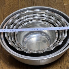調理用ステンレスボール6個セットの画像