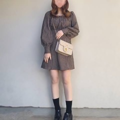 まとめ値引有⭐️GRL グレイル 千鳥柄フリルミニワンピースの画像