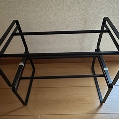 伸縮式　シューズラック　２段の画像