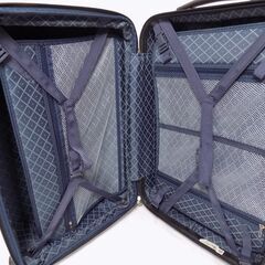 キャリーケース　スーツケース　紫色　パープルカラー　内部ファスナー持ち手が１個欠損　W380　D250　H600　【非対面取引です】の画像