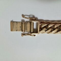 K18 750 喜平 6面 ダブル 金 ブレスレット 約19cm 重量約48.6g 造幣局マーク有 中古 美品の画像