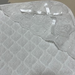 【美品】レースのおくるみブランケットの画像