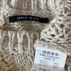 ［one way］ざっくりニットMの画像
