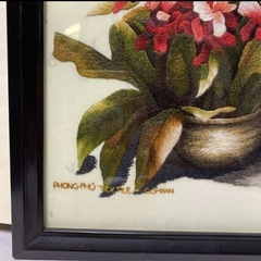 刺繍 刺繍絵画　花　飾物　名産　コレクションの画像