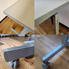 【在庫13台・5000円〜】キャスター付折りたたみ会議テーブル W180 D45 / 塾・作業台にの画像