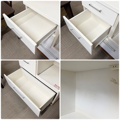 【お買い得‼️】ニトリ 88cm幅キッチンボード 食器棚 収納家具 艶ありホワイト♪の画像