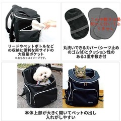 【新品】 ペット用リュックキャリー ペットプロジャパン サックスブルーの画像