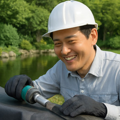 🔥急募🔥年齢関係なく誰でも歓迎👐防水シート作業員👷仕事嫌いな社長が率いる！？😎ムリさせない🌟の画像