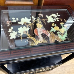 【ドリーム川西店限定】☆ジモティー見たよ割引☆ 螺鈿 収納棚 キャビネット  クリーニング済み 【2125680000020036】の画像