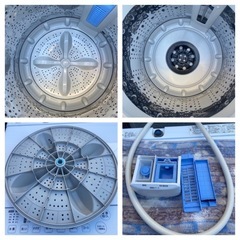 【受付終了】【23区近隣配送設置無料 】 M673 超美品 YAMAZEN 2024年製 全自動洗濯機 6.0kg  の画像