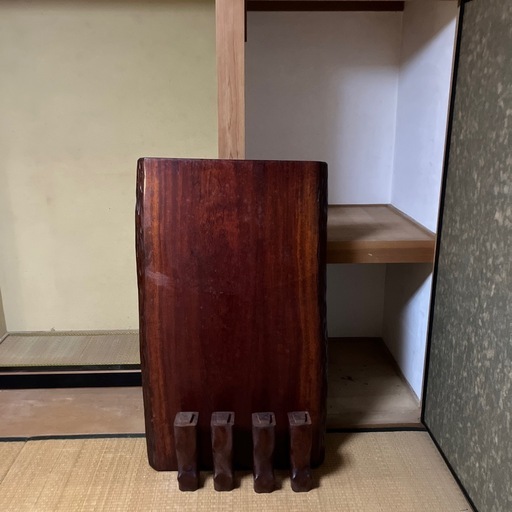 希少 無垢材 一枚板 杢目 高級座卓 ローテーブル 古家具