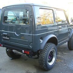 極上美車 車検付き ６年 ジムニー ＪＡ１１Ｖ改 ５速 エアコン パワステ リフトアップ公認 カッコイイですの画像