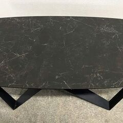 TARNY/ターニー オニキス柄セラミック天板 リビングテーブル マクロン 幅120 ストーン調 モダン インテリア 中古家具 店頭引取歓迎 R10278の画像