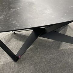 TARNY/ターニー オニキス柄セラミック天板 リビングテーブル マクロン 幅120 ストーン調 モダン インテリア 中古家具 店頭引取歓迎 R10278の画像