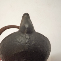 ☆▲鉄瓶　小さい　オブジェ　レトロ　ミニ　ティーポット　鋳鉄　茶道　お茶　茶瓶　飾り　インテリア　eの画像