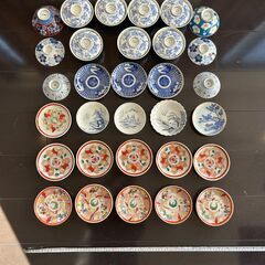 染付 焼物/ 蓋付き茶碗 小皿 色々まとめて29点 /レトロ /...
