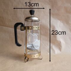 コーヒー抽出器　フレンチプレス　コーヒープレス　ガラス　ティープレス 中古の画像