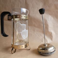 コーヒー抽出器　フレンチプレス　コーヒープレス　ガラス　ティープレス 中古の画像