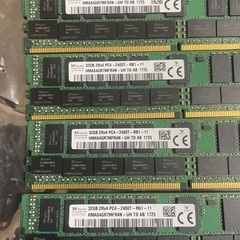 動作品　SK hynix DDR4-2400T RDIMM 32GB 4枚　128GB メモリの画像