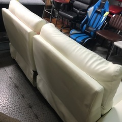 ジャングルジャングル貝塚店　電動ソファ　2人用　ホワイト　ゆったり座れる　貝塚市　二色浜　リサイクルショップの画像