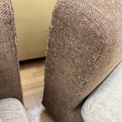 【ドリーム川西店限定】☆ジモティー見たよ割引☆ 2Pソファ ▲シミ、ダメージ有  クリーニング済み 【2125560000040570 】の画像