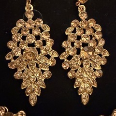 パーティ、社交ダンス用のピアスとネックレスの画像