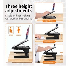 新品❤️ ノートパソコンスタンド マルチアングル 調節可能 ポータブル 折りたたみ式の画像