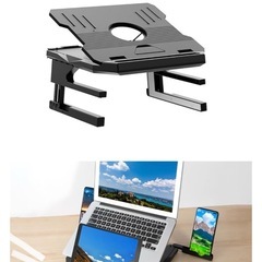 新品❤️ ノートパソコンスタンド マルチアングル 調節可能 ポータブル 折りたたみ式の画像