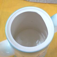 コーヒーポット 加藤工芸 陶器製 蓋付き 花柄 ホワイト 珈琲ポット 西岡店の画像