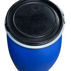 【Aグレード・状態良好】120L 青色プラスチックドラム（HDPE製）1個　※引き取り限定の画像