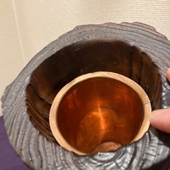 秋田杉　焼杉木目花瓶　インテリアの画像