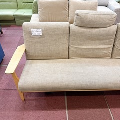 カリモク ３人掛け ソファ 布張りの画像