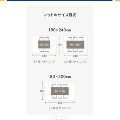 【新品未使用】ダイニングマット　透明　180×240の画像