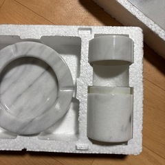 ●応接喫煙4点セット●大理石　未使用品の画像