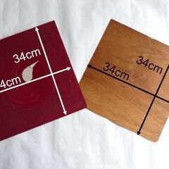 大型額縁　木製　正方形　37.5cm 37.5センチ角　フレーム　ブラウン　茶色の画像