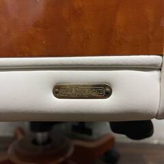 🔷🔶🔷ww5/64 FRATELLI MASCHERONI CONNGRESS 127 アームチェア レザー ウッド ホワイト 特注 希少 ヴィンテージ 家具 イタリア★直接引取歓迎◎🔷🔶🔷の画像