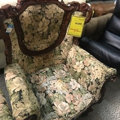 ジャングルジャングル貝塚店　アンティーク　1人用ソファ　お洒落　...