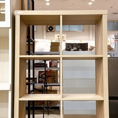 IKEA カラックス シェルフユニット ホワイトステインオーク調の画像