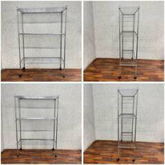 🔷🔶🔷ww5/56 メタルラック 3段 2段 2点まとめて 収納ラック 収納棚 スチール棚 スチールラック メタルシェルフ 飾り棚 中古 ★直接引取歓迎◎🔷🔶🔷の画像