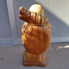 昭和レトロ 木彫り 布袋尊 布袋様の画像